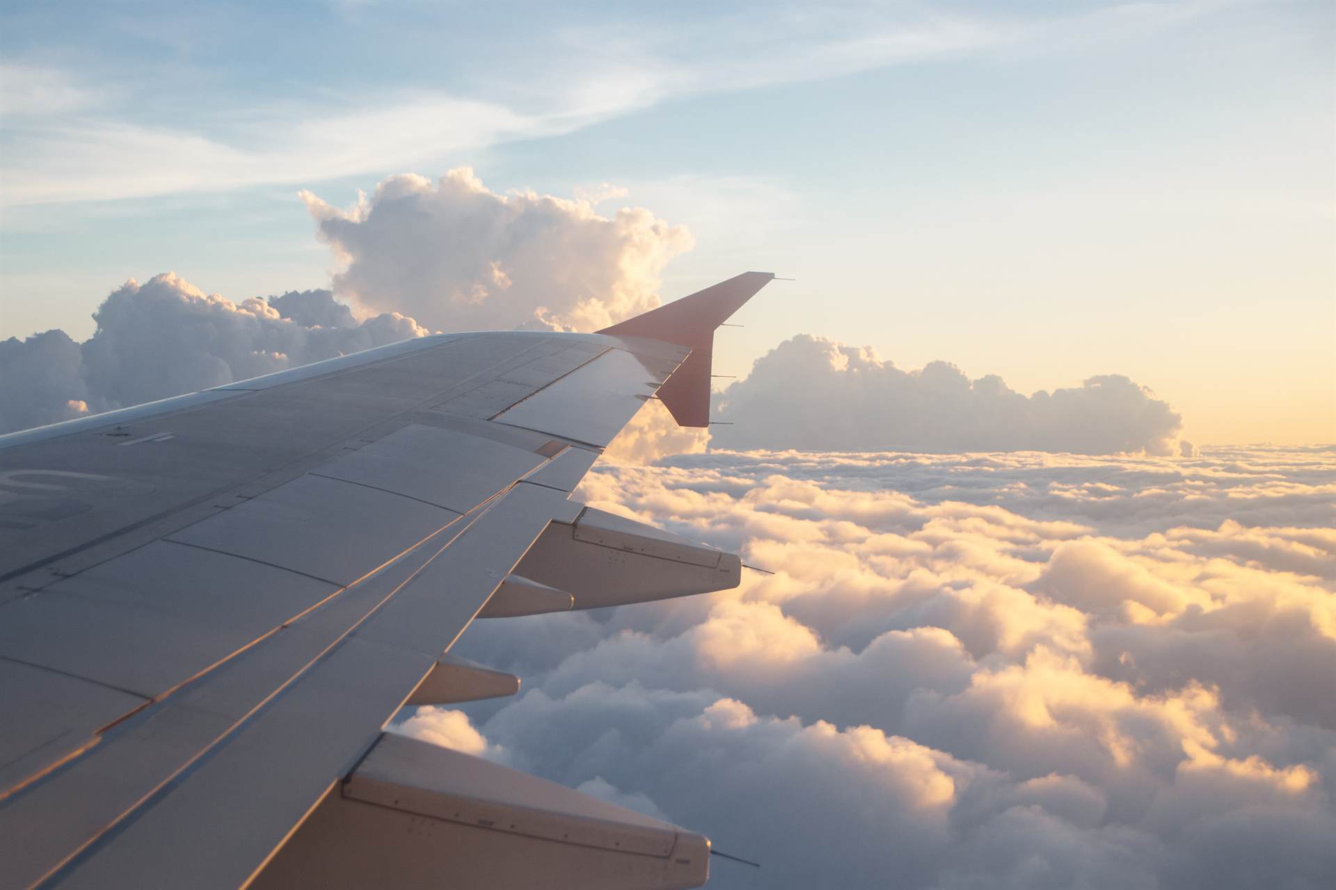 Clouds above a bright horizon
